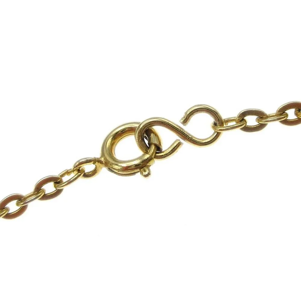 Chanel Mini Cc Logos Charm Gold Chain Pendant Necklace Authentic - Picture 8 of 8